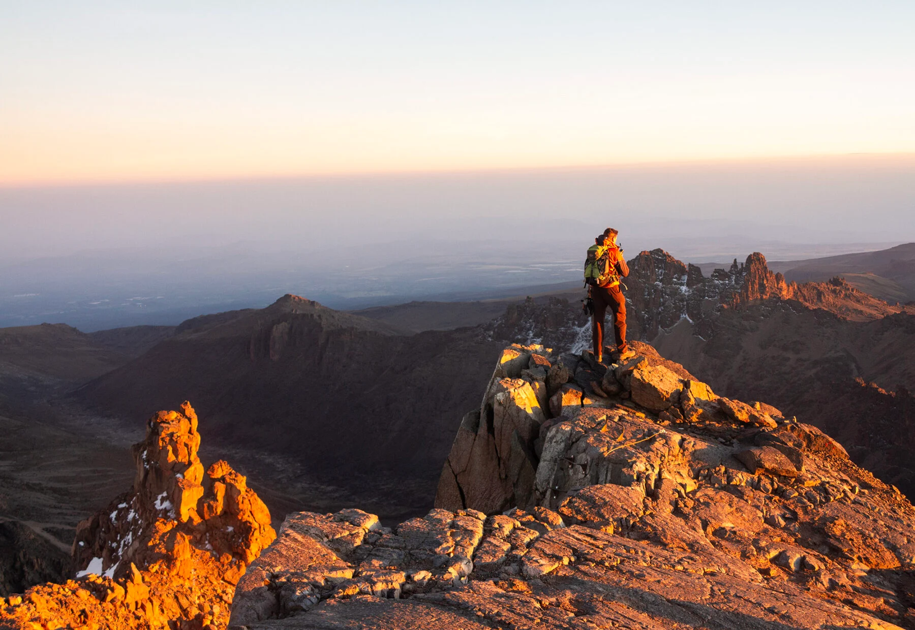 View of Mount Kenya from Ol Pejeta Conservancy